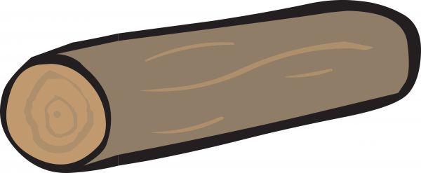 600x247 Wood Log Black And White Clipart - Wood Log Drawing
