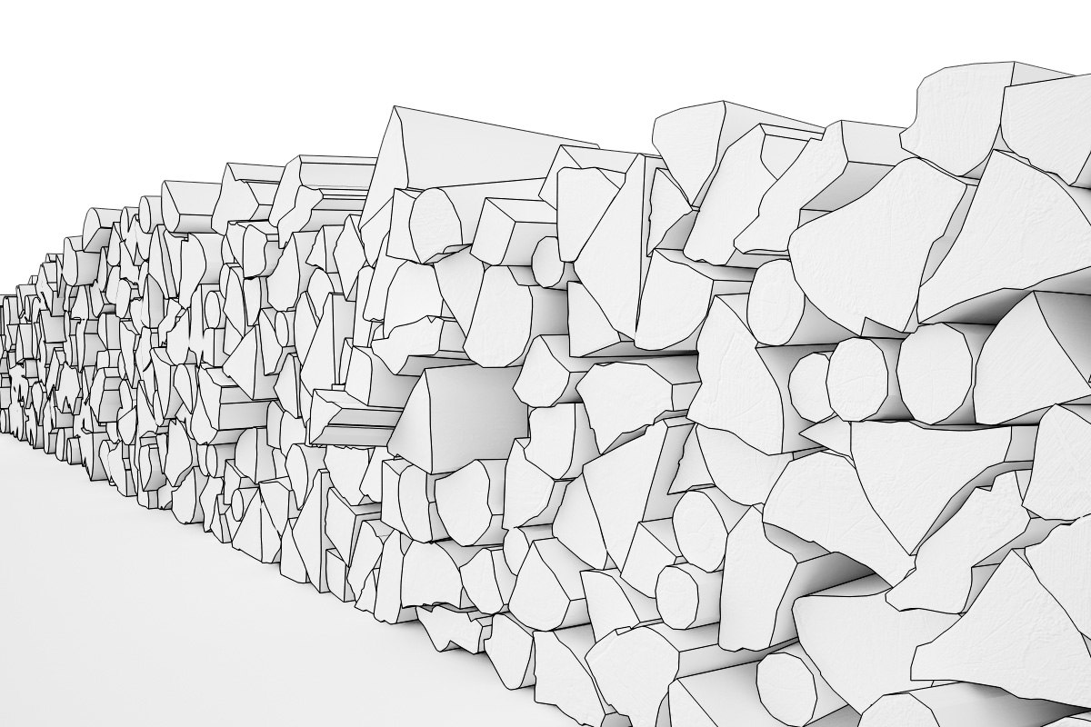 1200x800 Wooden Logs Pile Wood Model - Wood Log Drawing