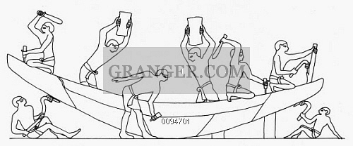 500x208 Image Of Egyptian Boat - Wooden Boat Drawing