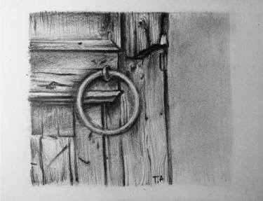 375x287 Tamara Akhrameeva Artwork Saatchi Art - Wooden Door Drawing