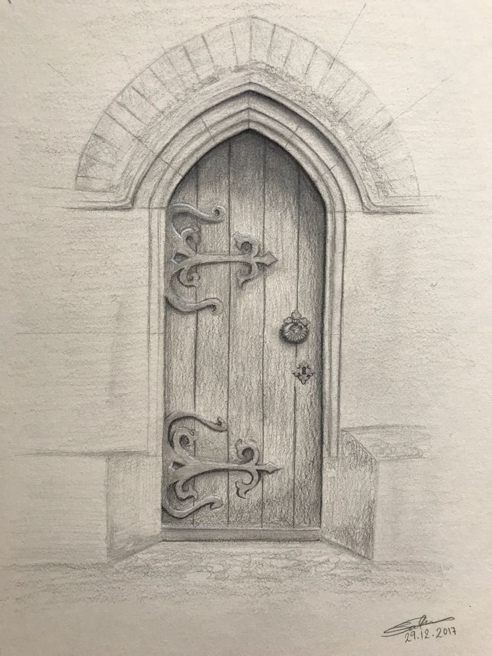 Wooden Door Drawing at Explore collection of