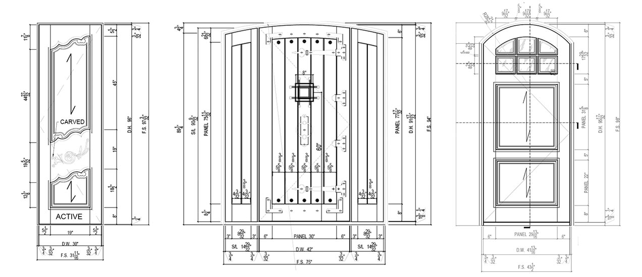 1272x550 door drawing wooden door for free download - Wooden Door Drawing