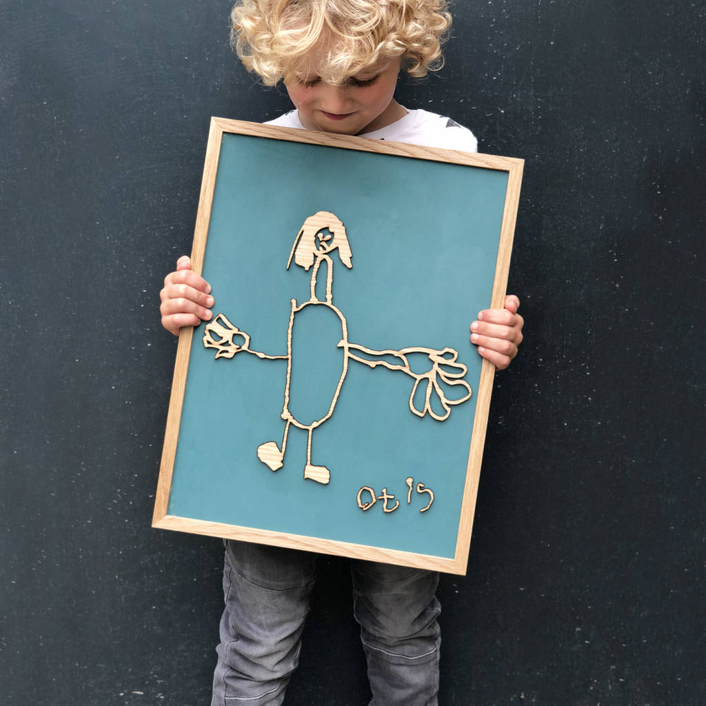 1024x1024 bespoke childs drawing wooden wall art - Wooden Drawings