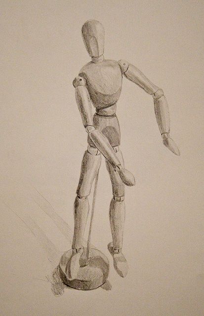 413x640 wooden mannequin, pencil drawing art drawings for kids - Wooden Drawings