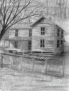 228x300 Wooden House Drawings Fine Art America - Wooden House Drawing