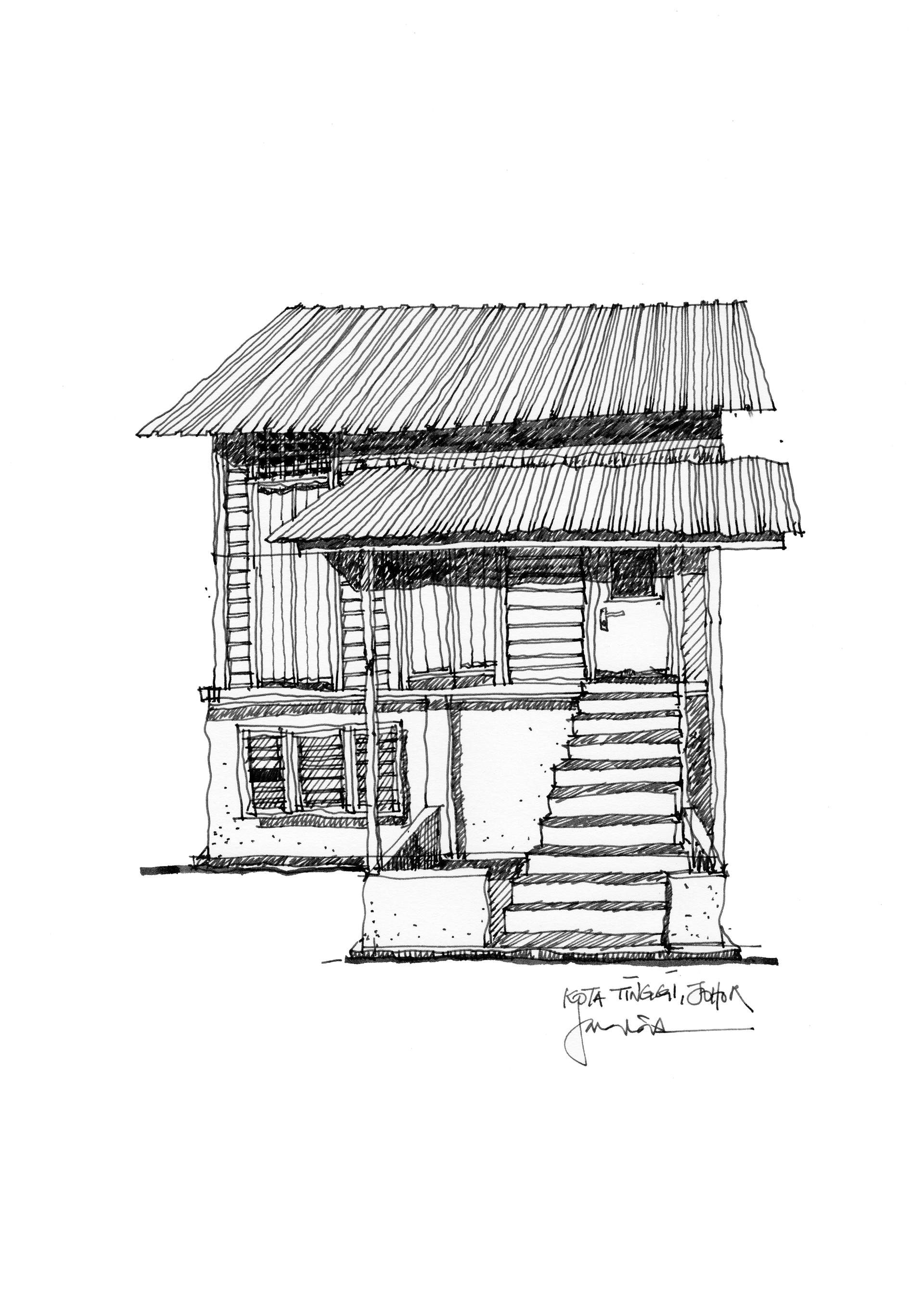 1920x2715 Small Kota House Drawing - Wooden House Drawing