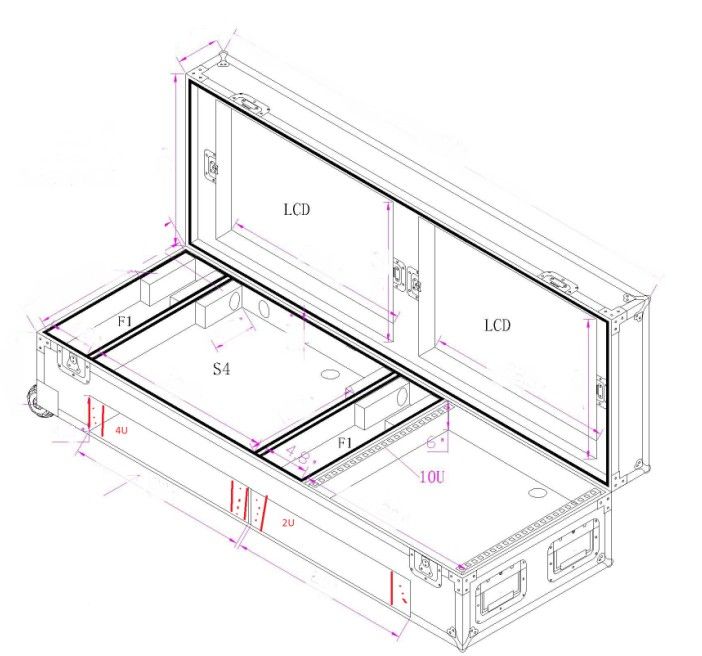 702x656 acs custom flight cases professional drawing dj flight cases - Wooden Pallet Drawing