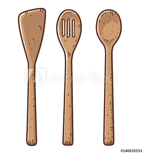 Wooden Spoon Drawing at PaintingValley.com | Explore collection of