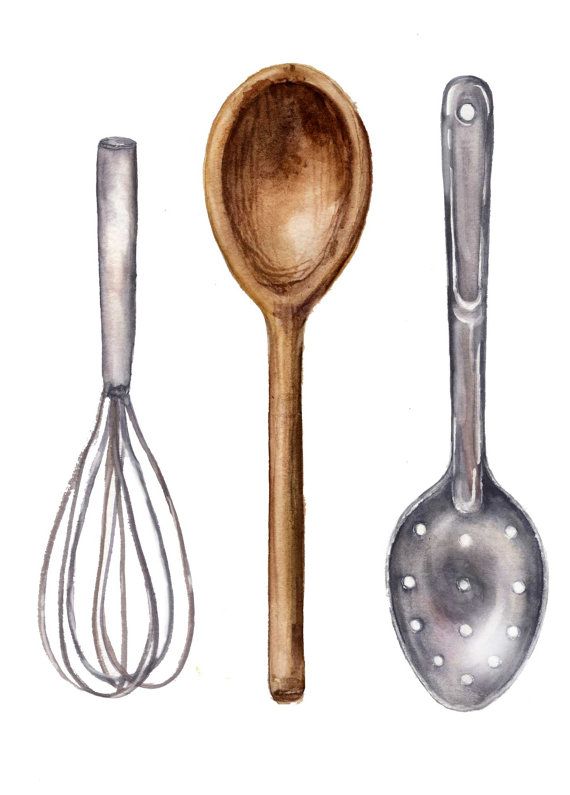 Wooden Spoon Drawing at PaintingValley.com | Explore collection of ...