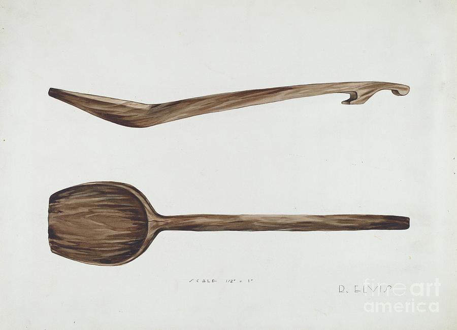 Wooden Spoon Drawing at PaintingValley.com | Explore collection of