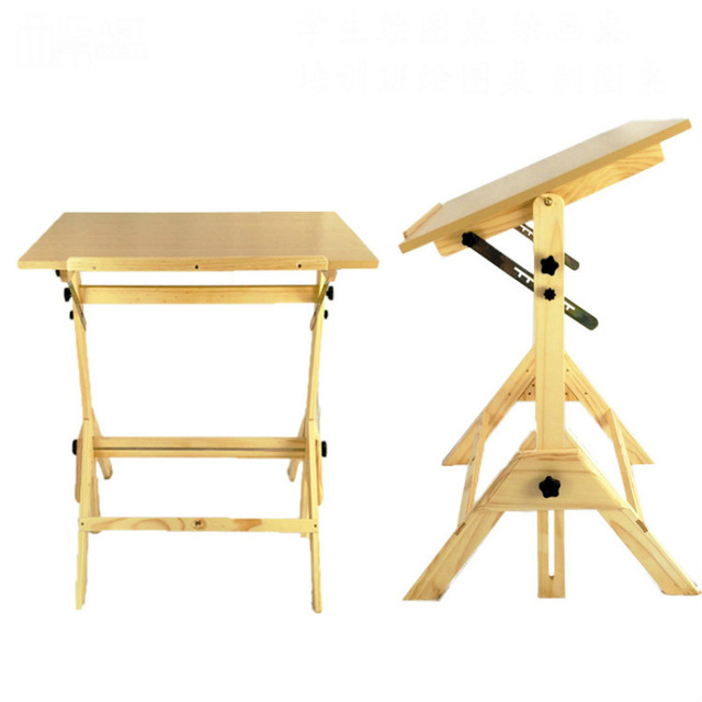 640x640 pine import easel student drawing table drawing board professional - Wooden Table Drawing