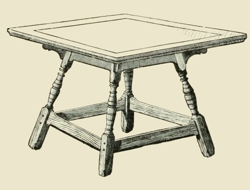 500x380 Vintage Wood Table Drawing - Wooden Table Drawing