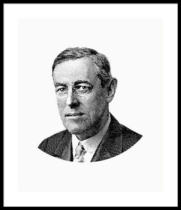 600x695 president woodrow wilson graphic framed print - Woodrow Wilson Drawing