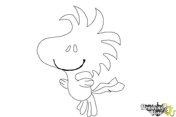 600x400 how to draw woodstock from the peanuts movie - Woodstock Drawing