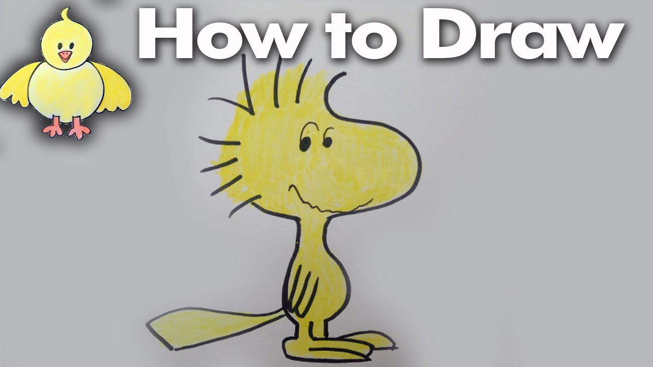 1280x720 how to draw woodstock from the peanuts - Woodstock Drawing