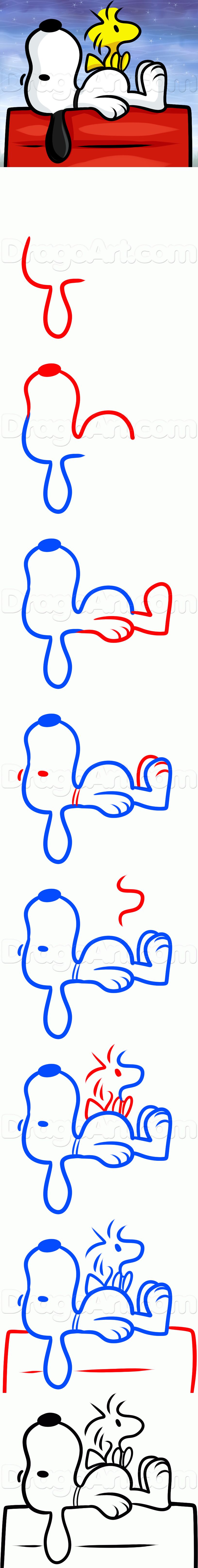 816x6465 How To Draw Snoopy And Woodstock Drawing Painting Sketching - Woodstock Drawing