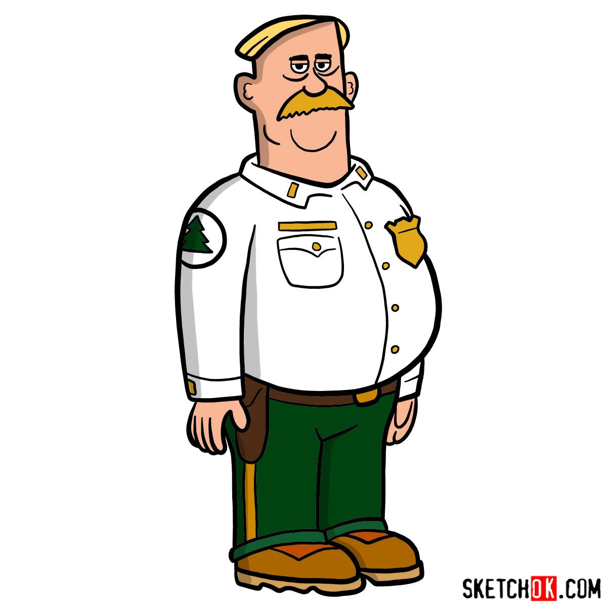 1200x1200 how to draw woody johnson brickleberry - Woody Drawing