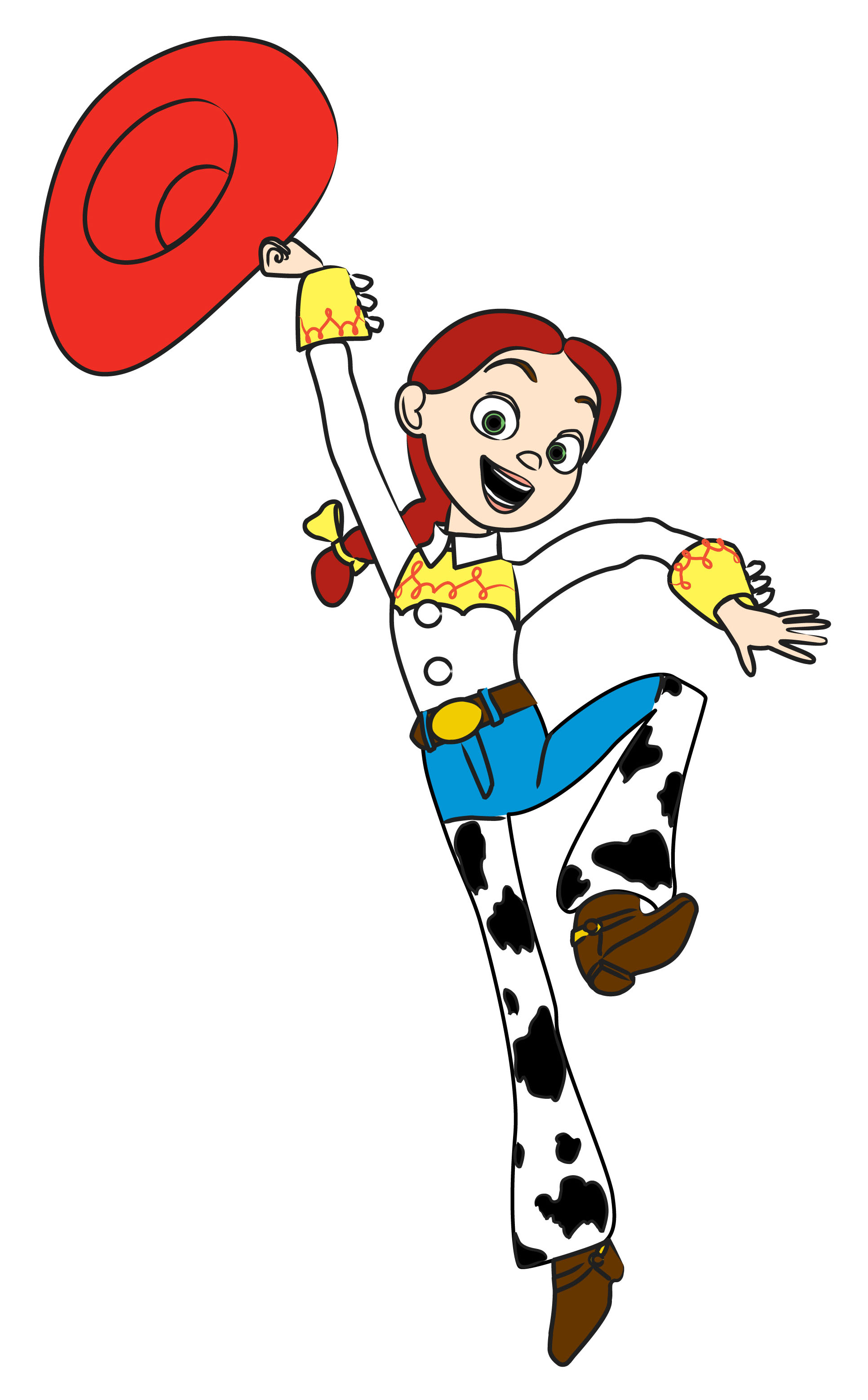 1932x3114 how to draw jessie from toy story steps - Woody Toy Story Drawing