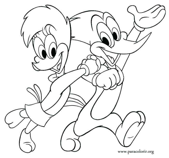 700x654 wile e coyote coloriages coyote woody woodpecker woody woodpecker - Woody Woodpecker Drawing