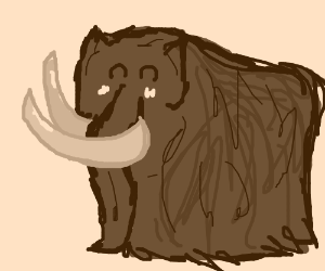 300x250 kawaii wooly mammoth drawing - Wooly Mammoth Drawing