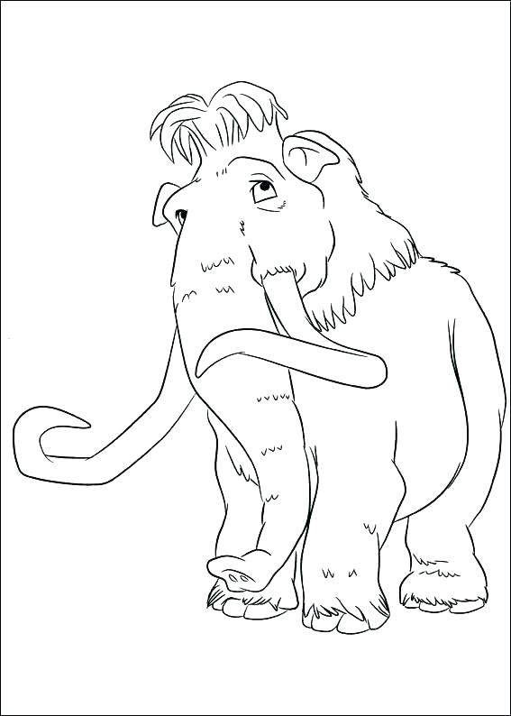 567x794 Wooly Howl Coloring Pages - Wooly Mammoth Drawing