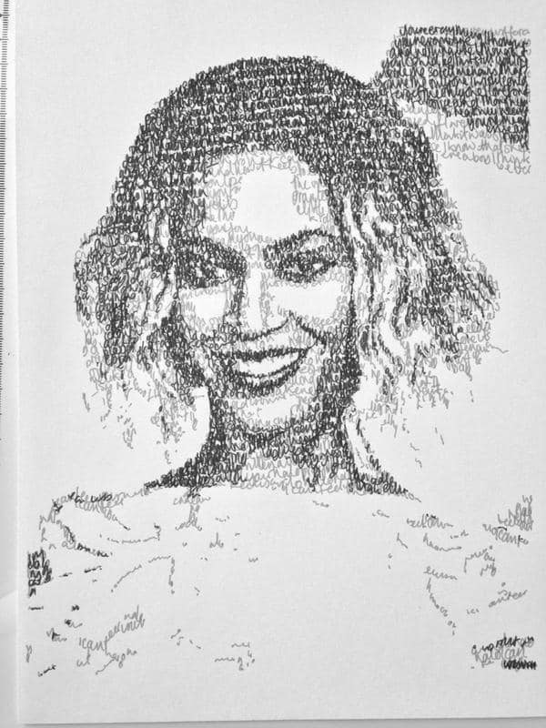 600x800 create a word art portrait of you - Word Art Drawing