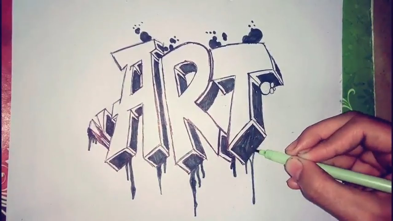1280x720 Graffiti Letters Graffiti Words On Paper - Word Art Drawing