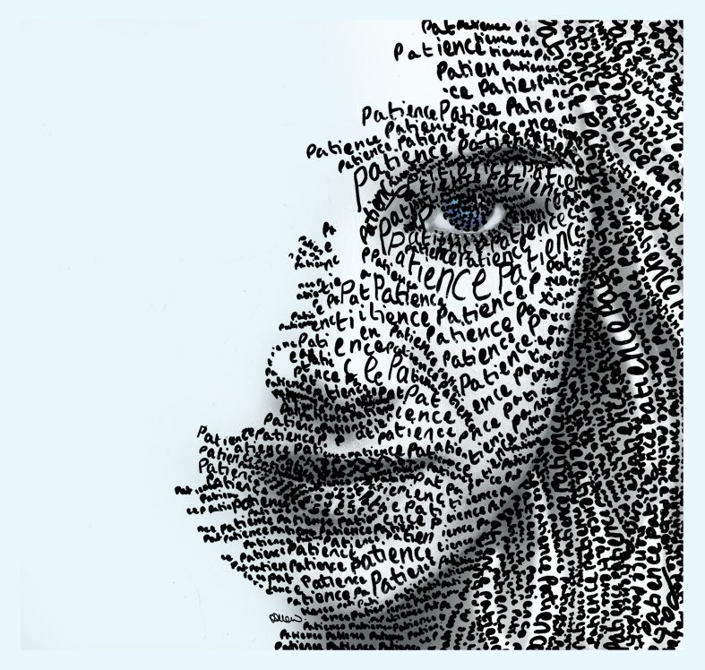 787x748 jiliallen new word art x 'patience' x nice! i love the meditation - Word Art Drawing