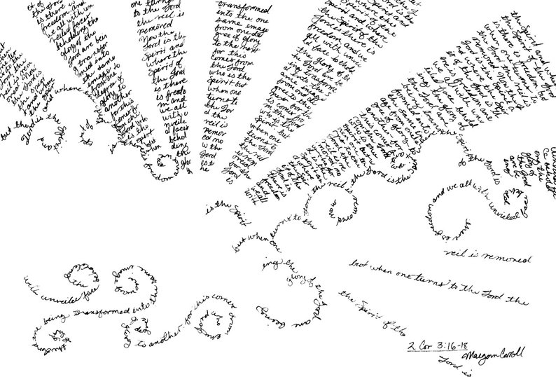 794x538 set of bible verse word drawings x prints etsy - Word Drawings