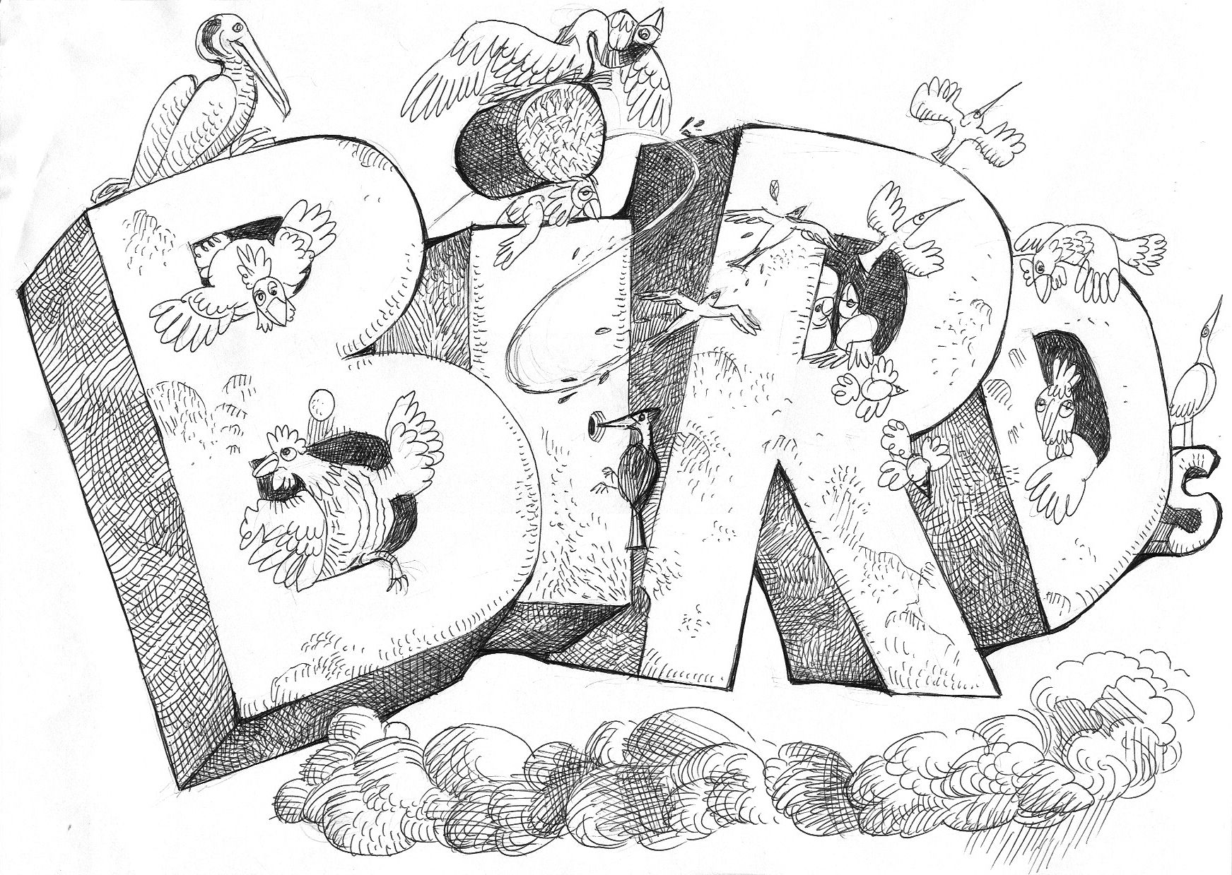 1743x1239 Text Drawing Contest - Word Drawings