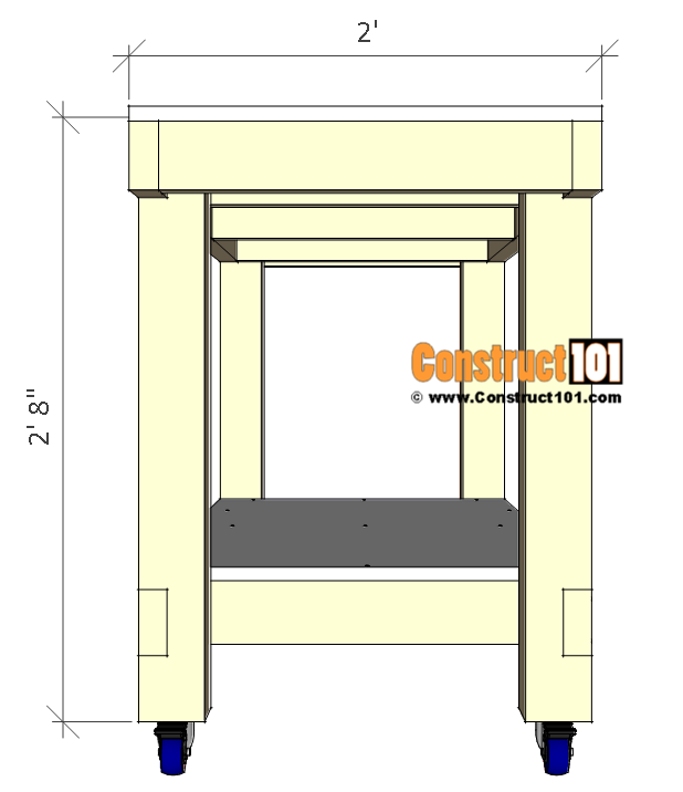 618x716 Simple Workbench Plans - Workbench Drawings