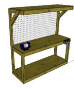 150x180 Wall Mounted Workbench Woodworking Plans And Information - Workbench Drawings