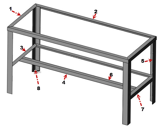 620x504 Build A Workbench - Workbench Drawings