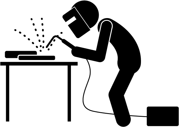 593x421 download welding clipart transparent - Worker Drawing