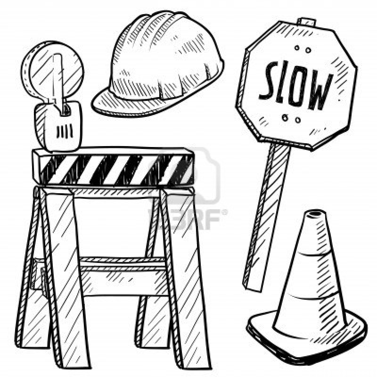 1200x1200 safety drawing construction worker for free download - Worker Drawing
