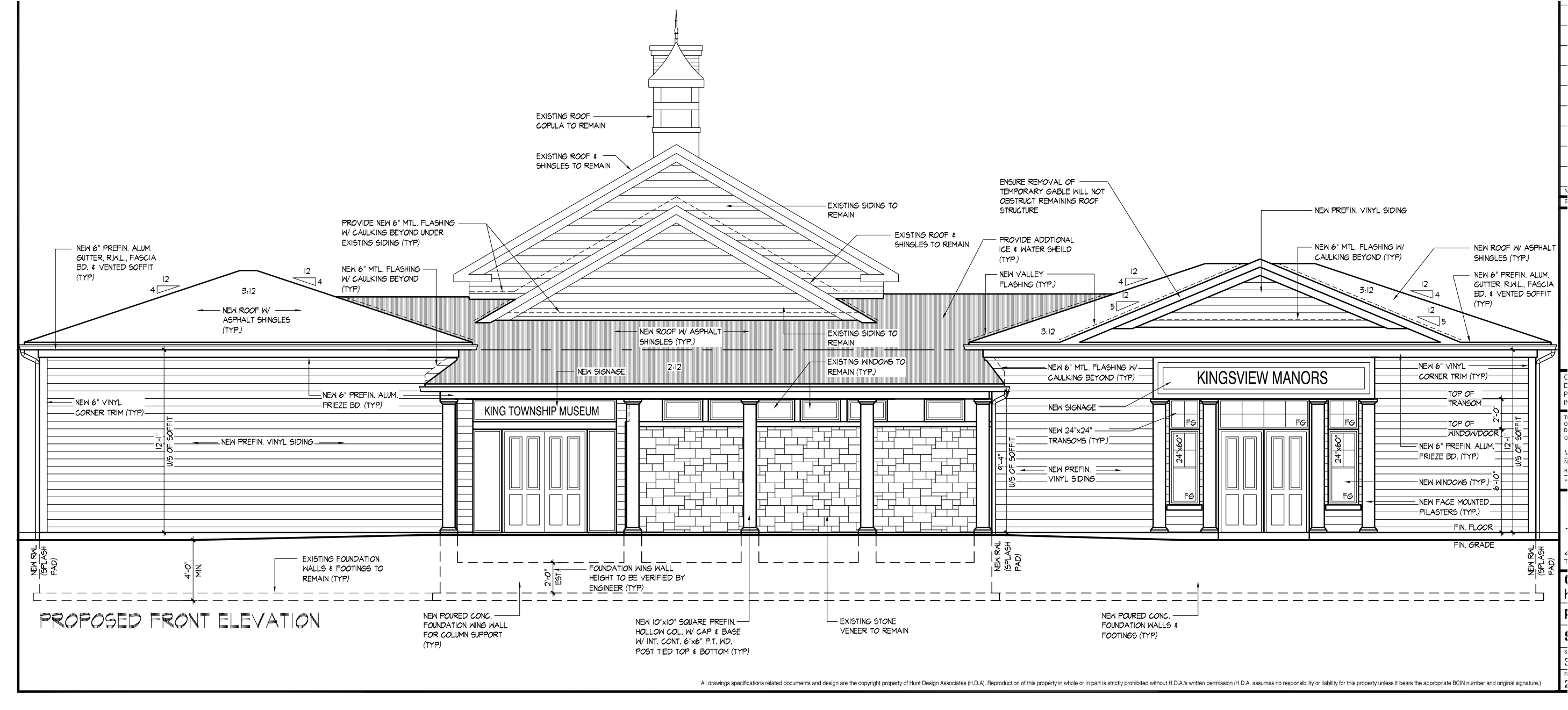 2917x1321 final working drawing museum front elevation councillor - Working Drawing
