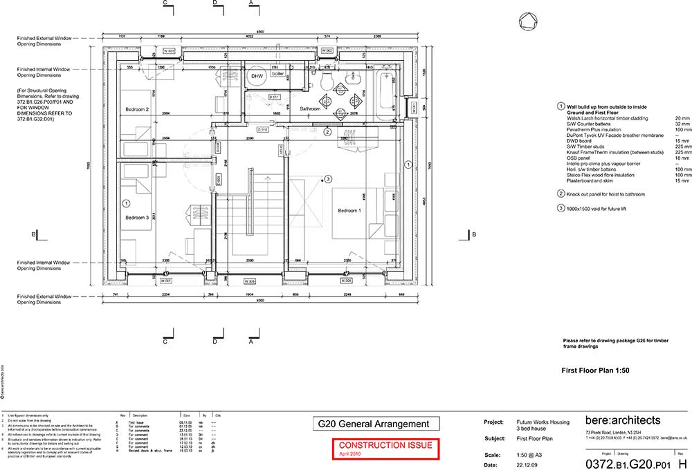 1000x680 greenspec case study the larch house working drawings - Working Drawing