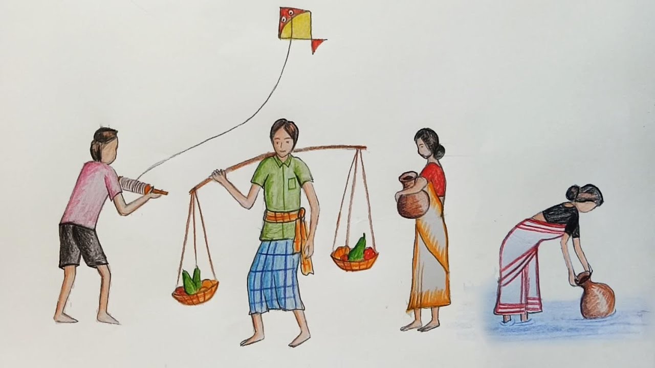 1280x720 how to draw working people step - Working People Drawing