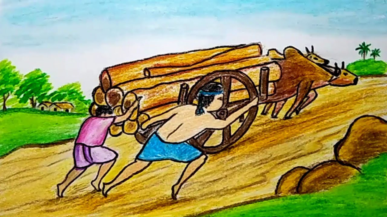 1280x720 draw a scenery of working people with oil pastels - Working People Drawing