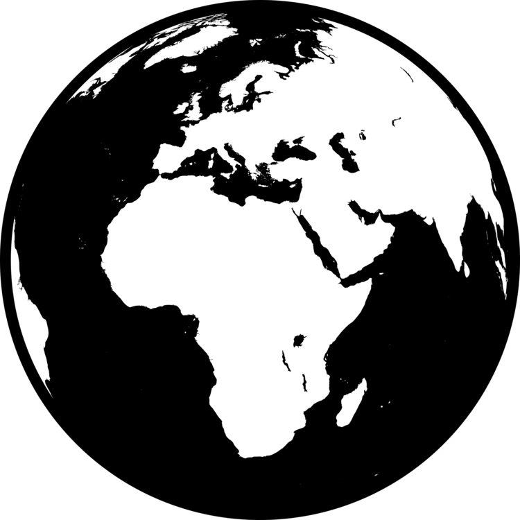 750x750 Globe World Map Drawing Black And White Cc0 - World Drawing