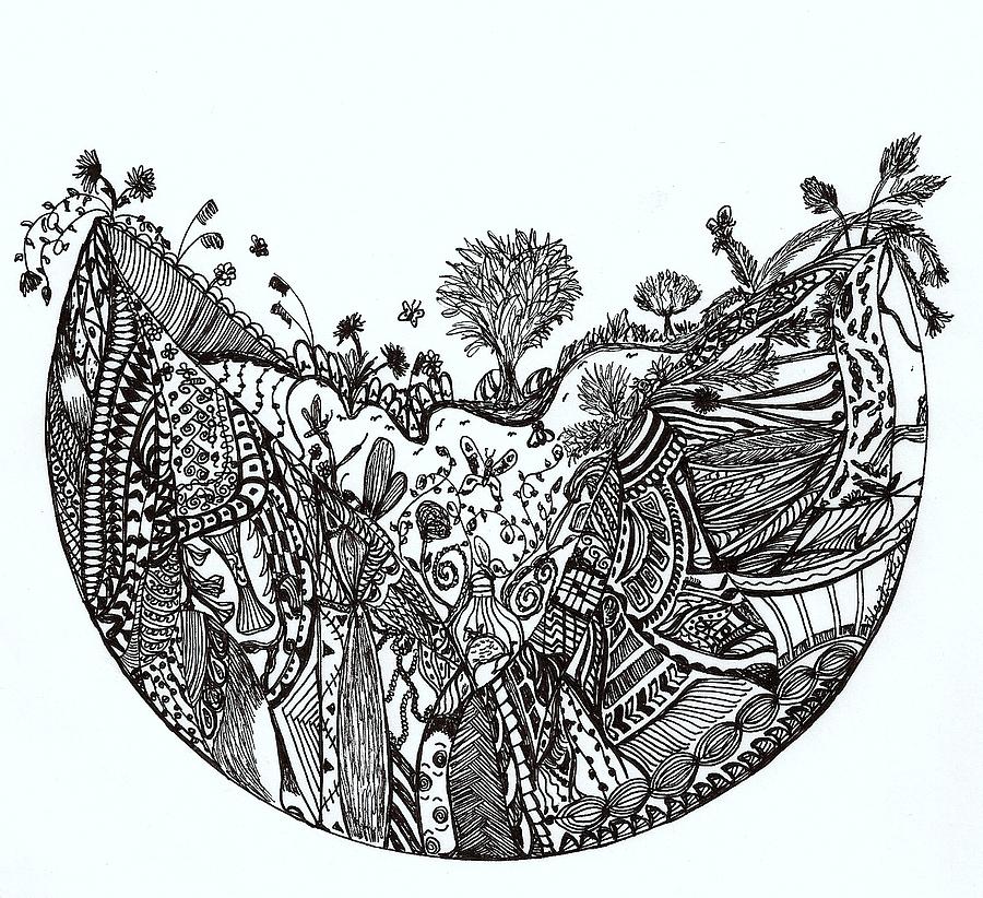 900x822 A New World Begins Drawing - World Drawing