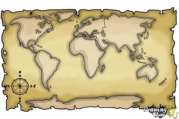 600x400 how to draw world map impressive design how to draw a world map - World Drawing Map