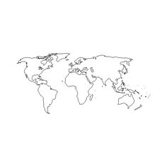 236x236 World Map - World Drawing Map