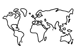 300x216 Contour Map Drawings Fine Art America - World Drawing Map