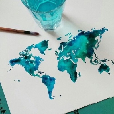 400x400 World Map Painting Tumblr - World Drawing Tumblr