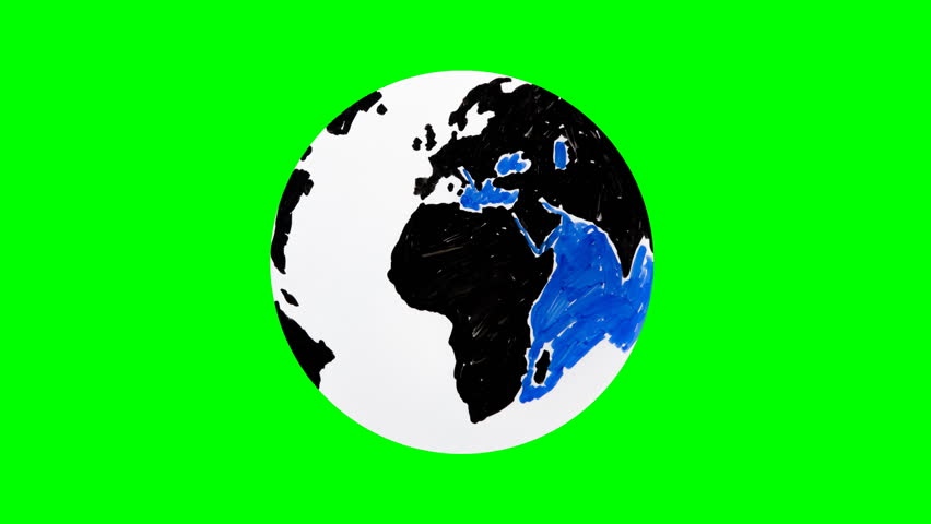 852x480 Hand Drawing Of World Globe Stock Footage Video - World Globe Drawing