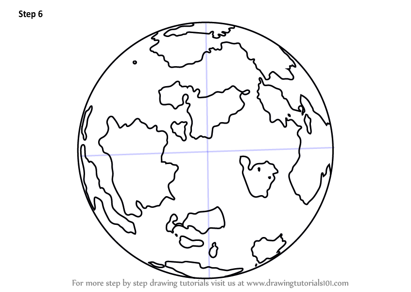 846x600 Learn How To Draw World Globe - World Globe Drawing
