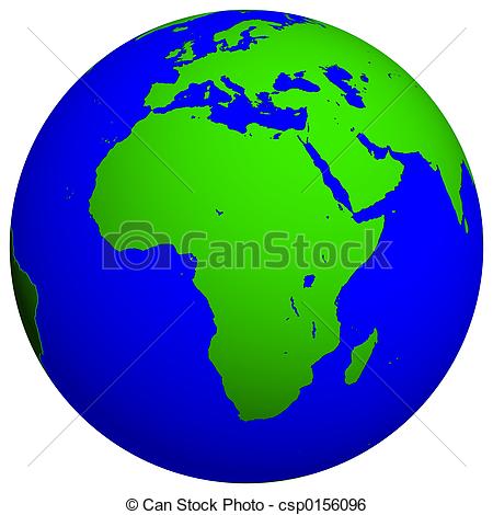 450x470 Office Clipart Africa Showing World Globe Collection - World Globe Drawing