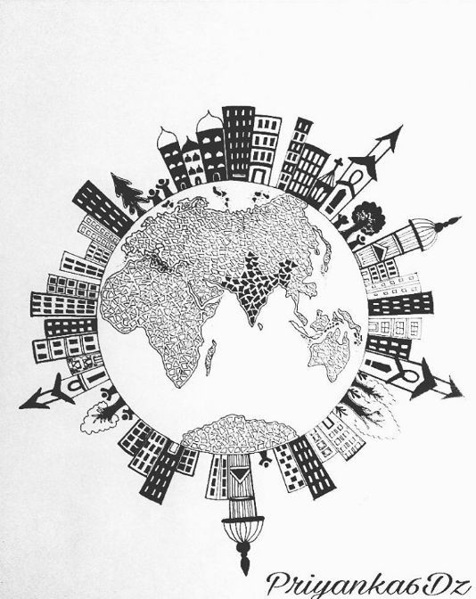 534x672 World Globe Drawing At Getdrawings Art Globe Drawing, Globe - World Globe Drawing
