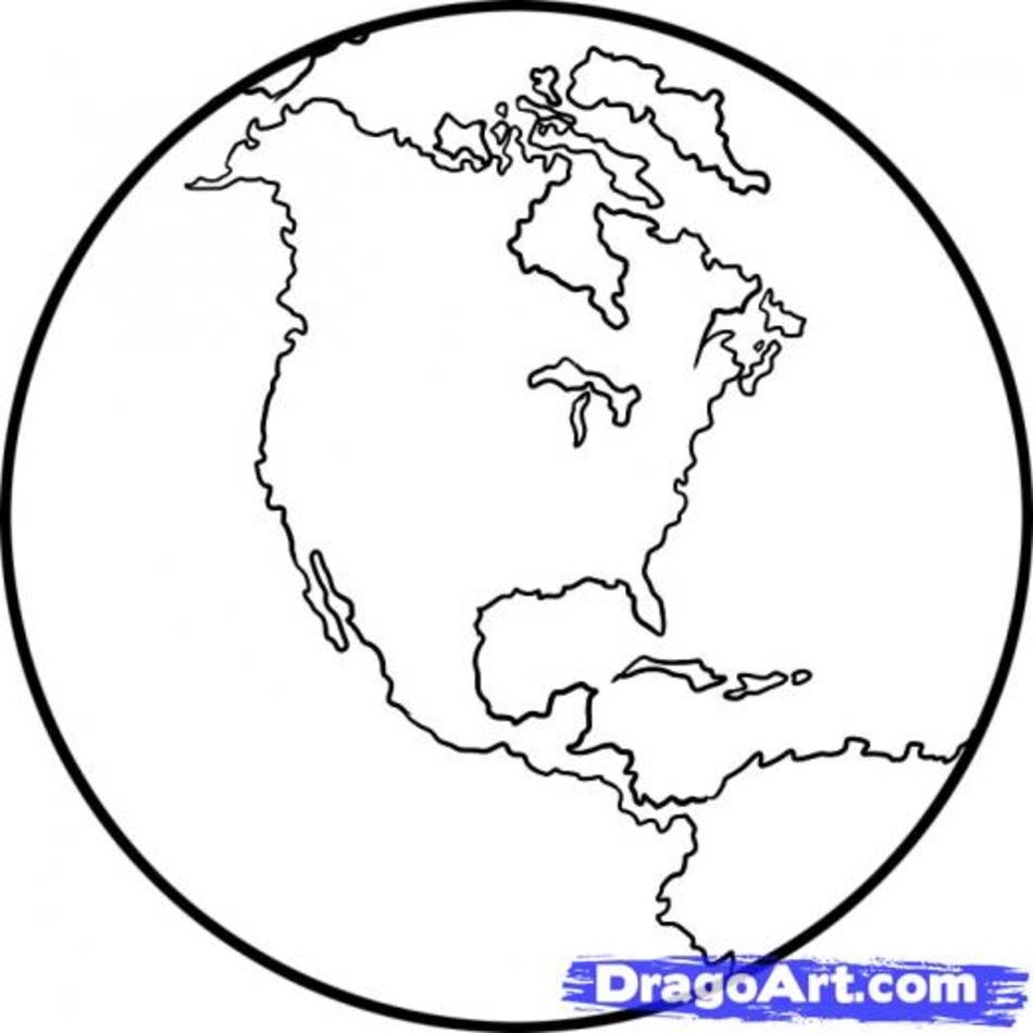 950x950 World Globe Drawing Free Image - World Globe Drawing